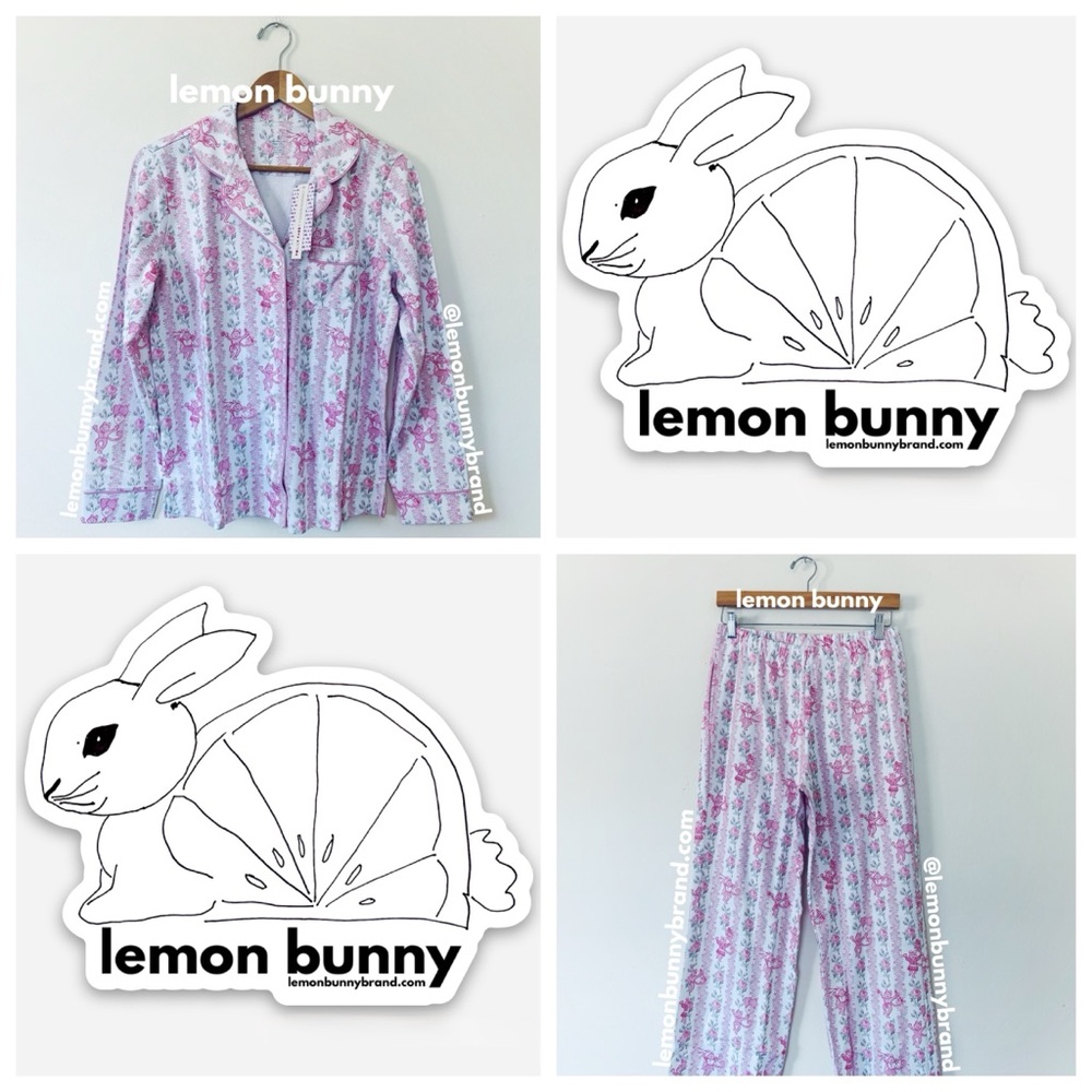 Roller Rabbit x LoveShackFancy Heirloom Monkey Long Sleeve Polo Pajamas PalePink